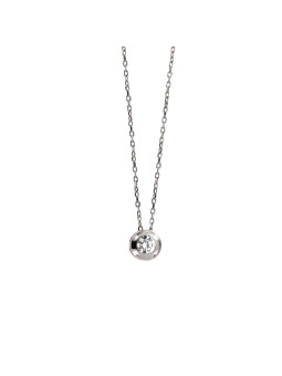 White gold pendant necklace CPB03-10 45/50 CM