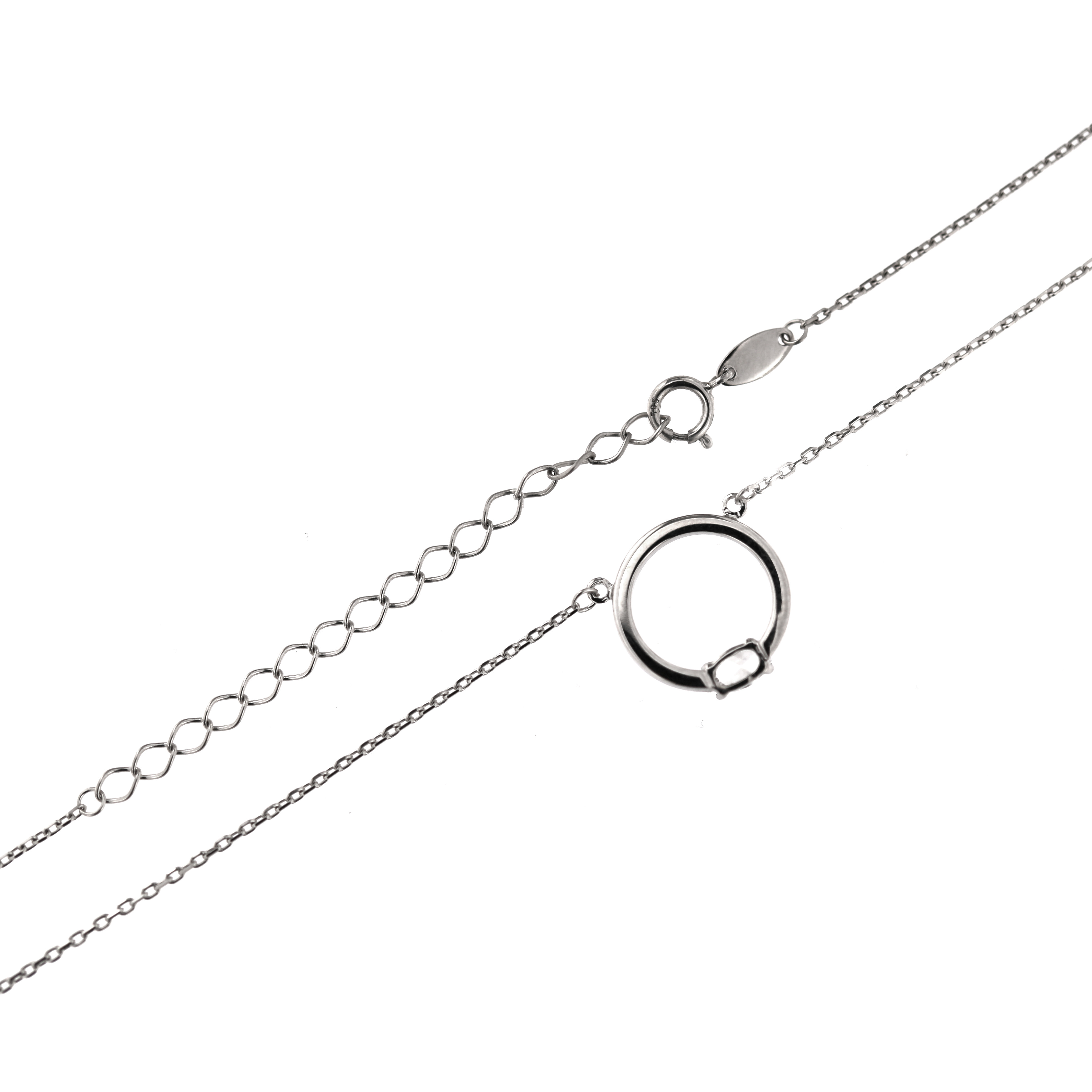 White gold pendant necklace CPB09-01 40/45 CM