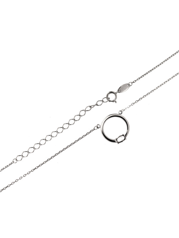 White gold pendant necklace CPB09-01 45/50 CM