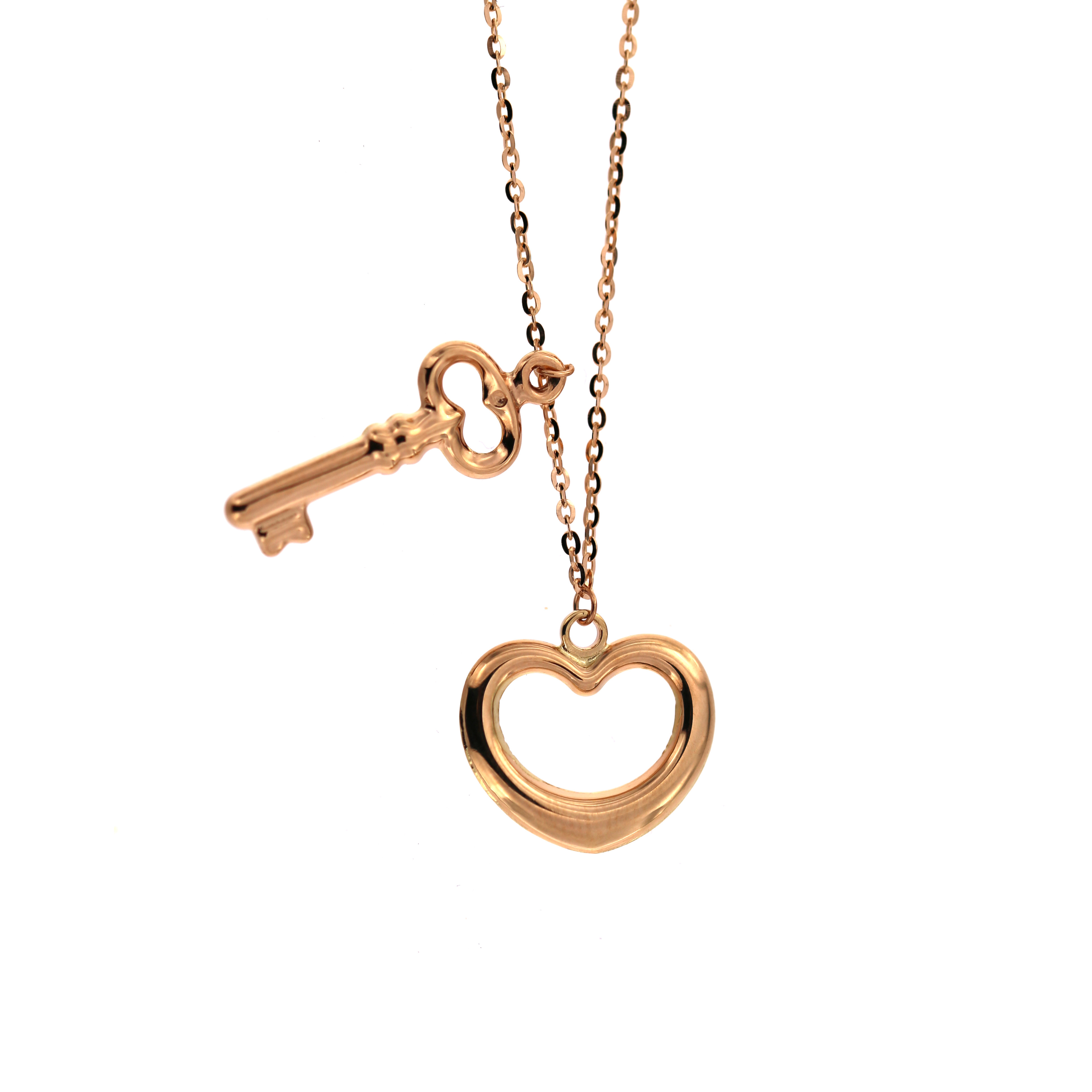 Rose gold pendant necklace CPR10-19 42/47