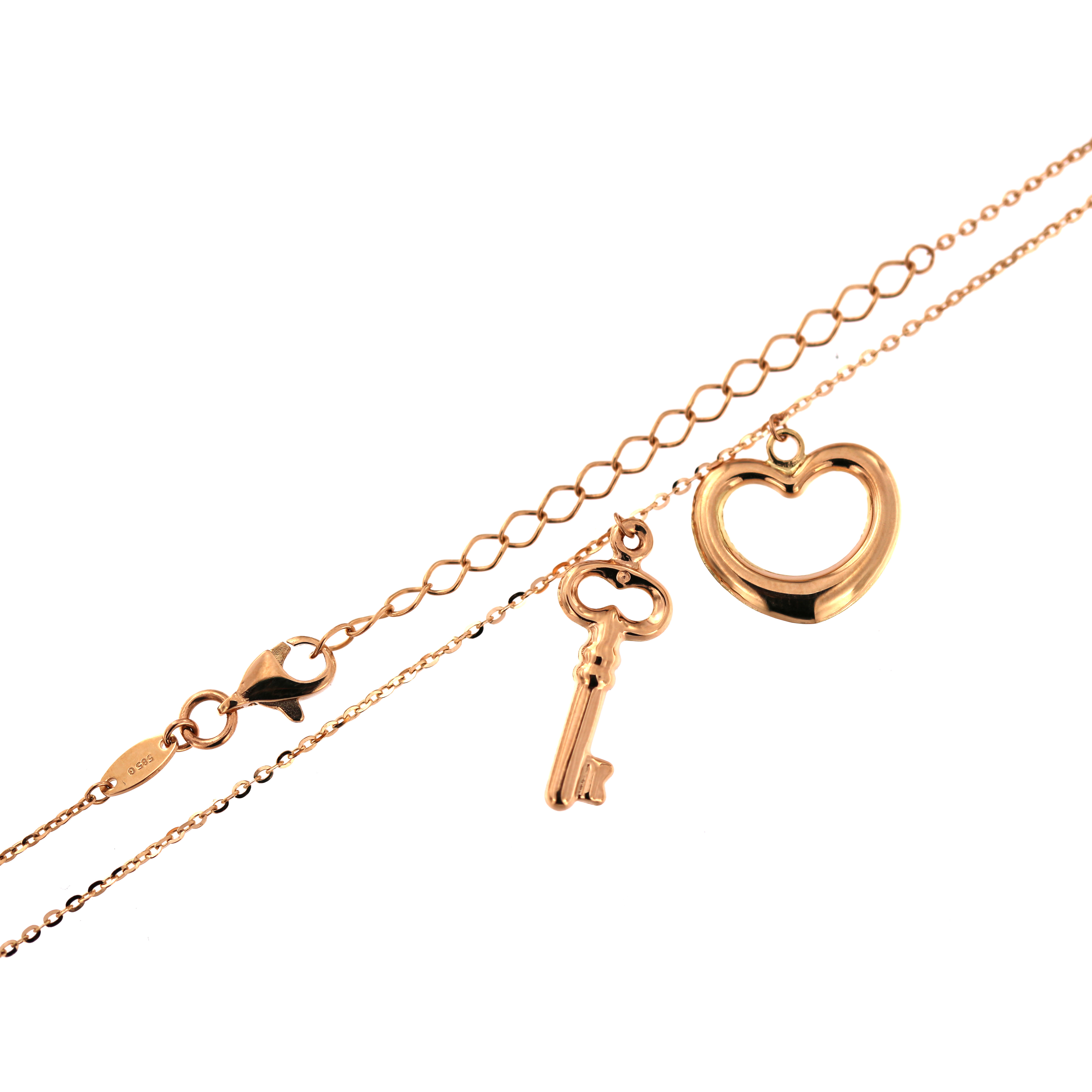 Rose gold pendant necklace CPR10-19 42/47