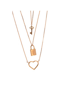 Rose gold pendant necklace CPR25-07