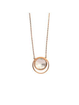 Rose gold pendant necklace CPR31-11 40/45