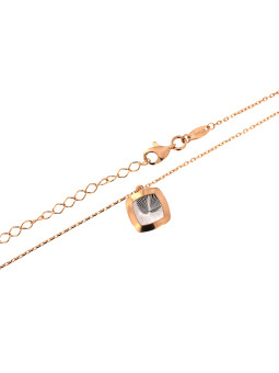 Rose gold pendant necklace CPR42-01 40/45CM