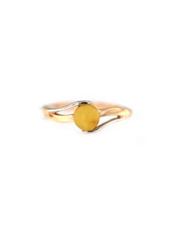 Auksinis žiedas su gintaru DRG01-01