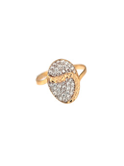 Auksinis žiedas su cirkoniais DRC01-07