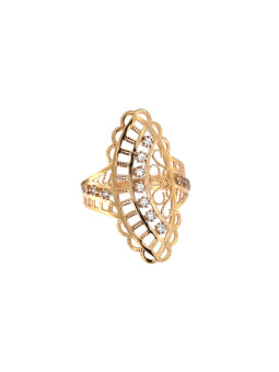 Auksinis žiedas su cirkoniais DRC01-08