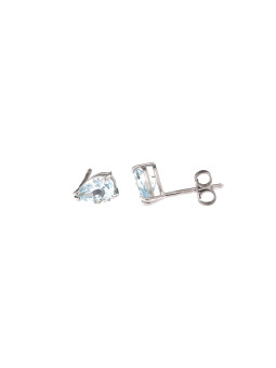 White gold aquamarine earrings BBBR02-03-06