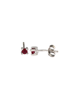 White gold ruby earrings BBBR02-04-04