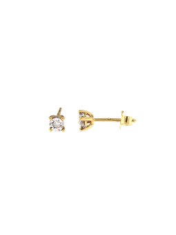 Yellow gold earrings with diamonds BGBR01-01-07