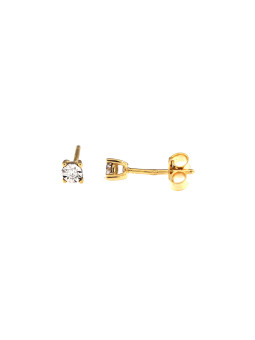 Yellow gold earrings with diamonds BGBR01-01-08