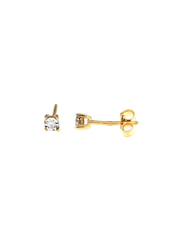 Yellow gold earrings with diamonds BGBR01-01-08