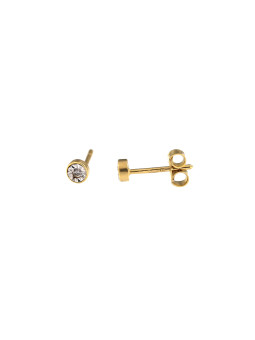 Yellow gold earrings with diamonds BGBR01-02-08