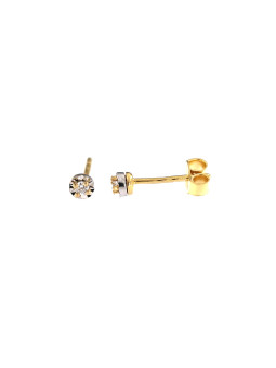 Yellow gold earrings with diamonds BGBR01-04-06