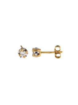 Yellow gold earrings with diamonds BGBR01-04-07