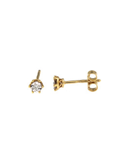Yellow gold earrings with diamonds BGBR01-04-09