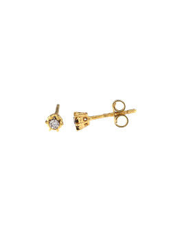 Yellow gold earrings with diamonds BGBR01-04-10