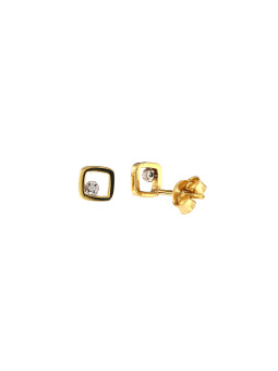 Yellow gold earrings with diamonds BGBR01-07-06