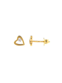Yellow gold earrings with diamonds BGBR01-08-01