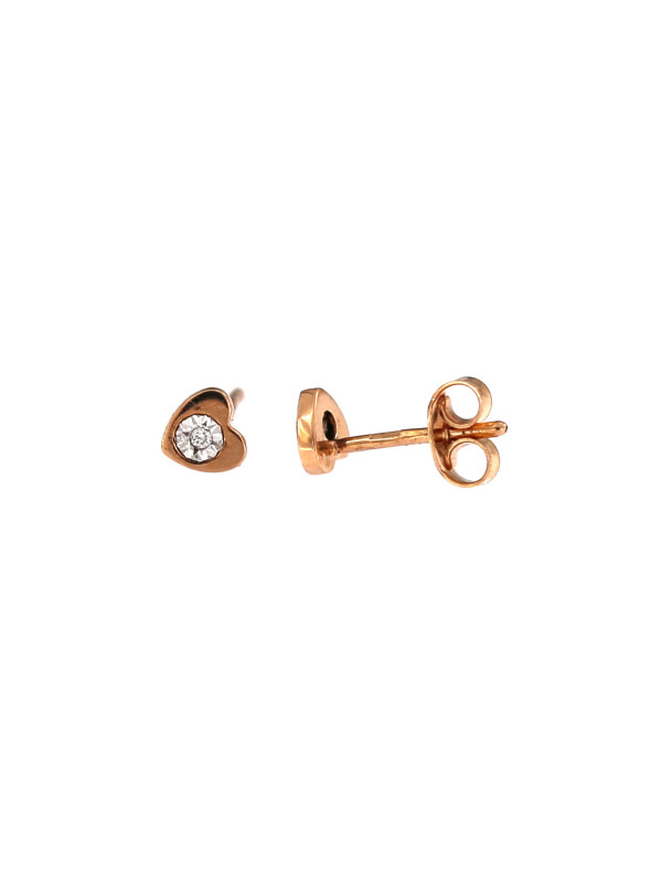 Rose gold diamond earrings BRBR01-09-04