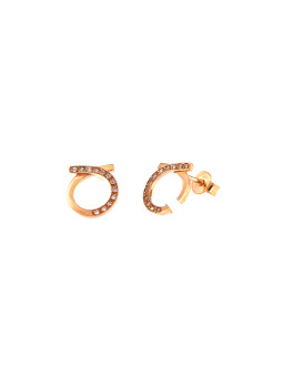 Rose gold diamond earrings BRBR01-10-05