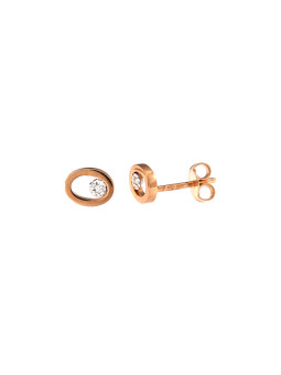 Rose gold diamond earrings BRBR01-10-06