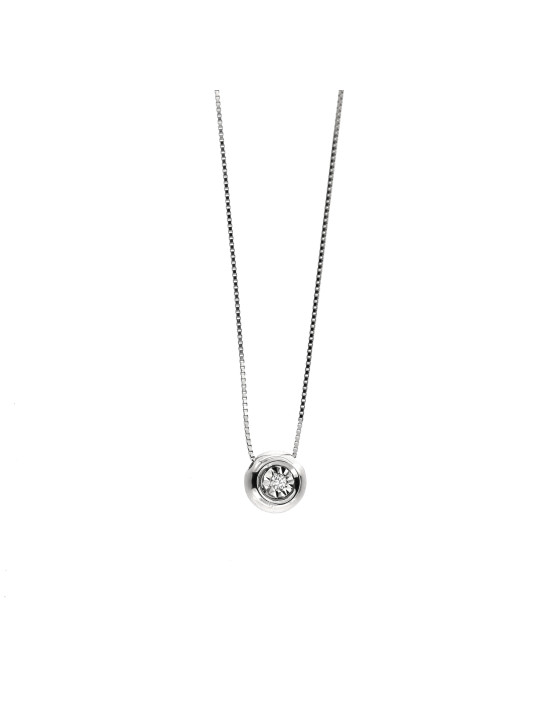 White gold diamond pendant necklace CPBR06-04