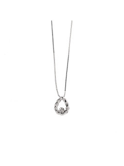 White gold diamond pendant necklace CPBR07-03