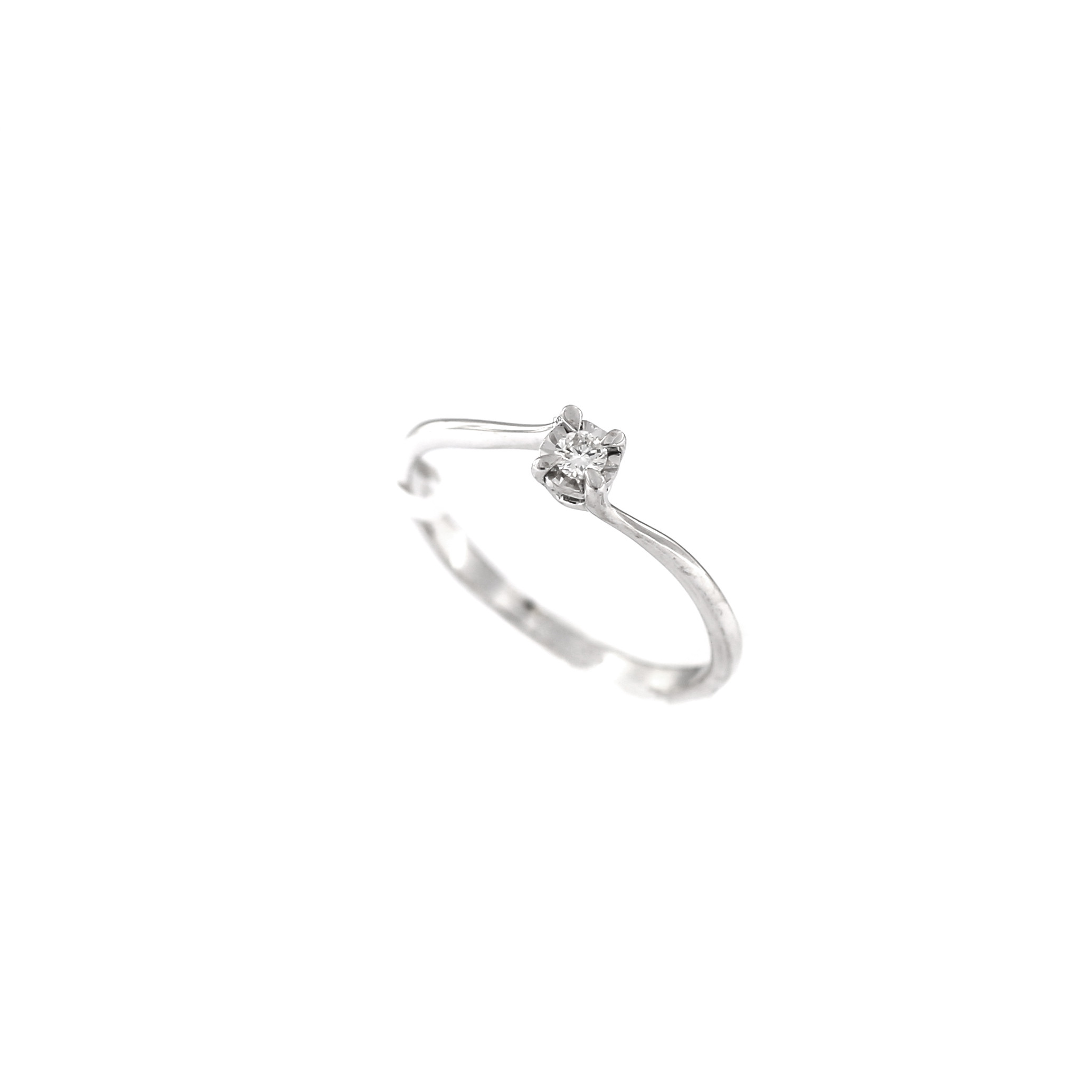 White gold engagement ring with diamond DBBR08-15
