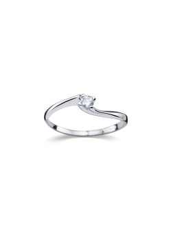 White gold engagement ring with diamond DBBR08-18 0.04CT