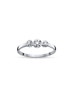White gold engagement ring with diamond DBBR11-05