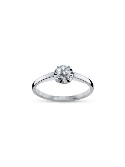 Balto aukso sužadėtuvių žiedas su briliantu DBBR17-01 0.03CT