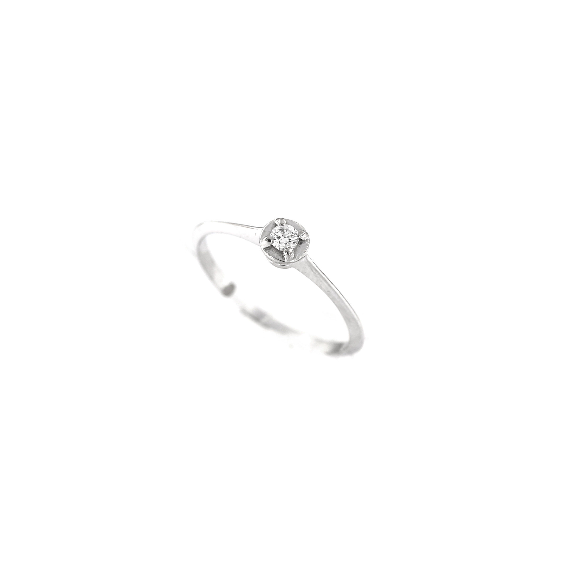 White gold engagement ring with diamond DBBR17-06