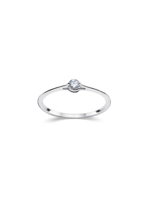 White gold engagement ring with diamond DBBR17-07