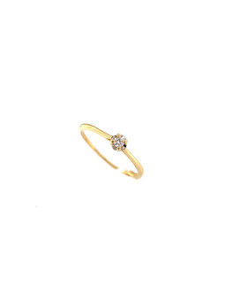 Geltono aukso sužadėtuvių žiedas su briliantu DGBR01-07