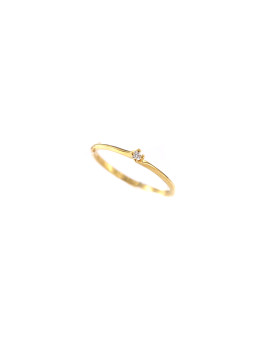Geltono aukso sužadėtuvių žiedas su briliantu DGBR01-09