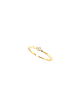 Geltono aukso sužadėtuvių žiedas su briliantu DGBR02-09