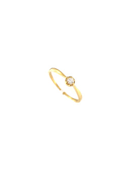 Geltono aukso sužadėtuvių žiedas su briliantu DGBR04-04