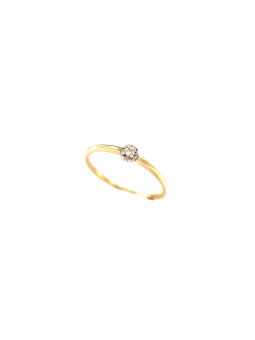 Yellow gold engagement ring with diamond DGBR05-14