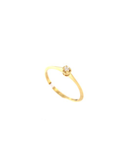 Geltono aukso sužadėtuvių žiedas su briliantu DGBR05-15