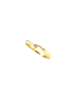 Yellow gold engagement ring with diamond DGBR05-16