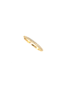 Geltono aukso žiedas su briliantais DGBR08-14