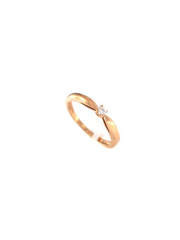Auksinis žiedas su briliantu DRBR01-40