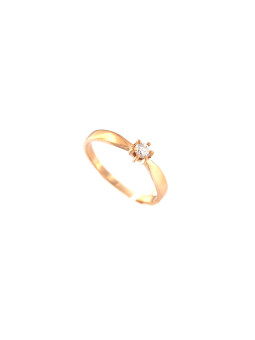 Auksinis žiedas su briliantu DRBR02-41