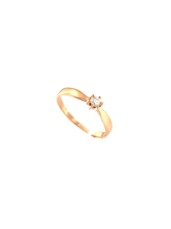 Auksinis žiedas su briliantu DRBR02-41
