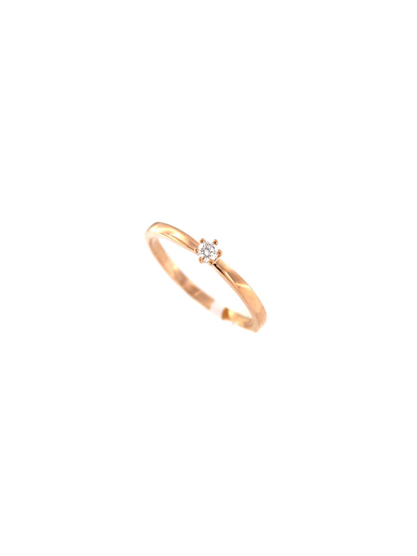 Rose gold ring with diamond DRBR02-44
