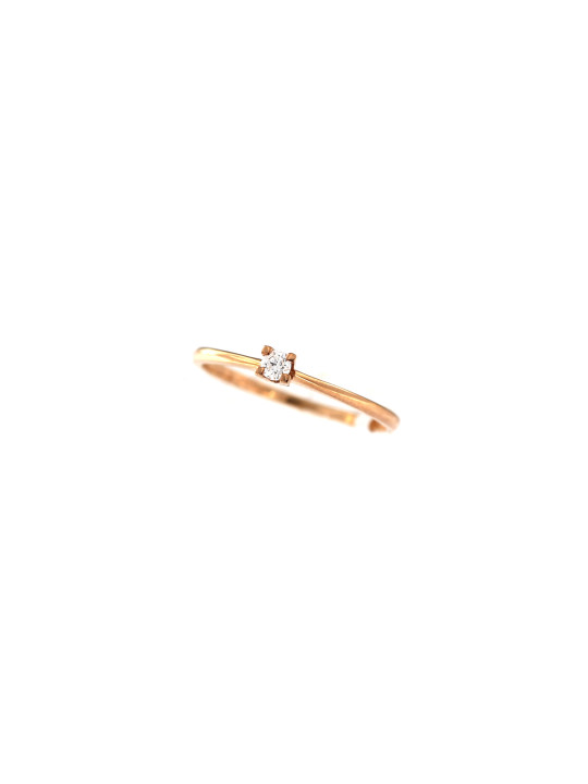 Rose gold ring with diamond DRBR08-06