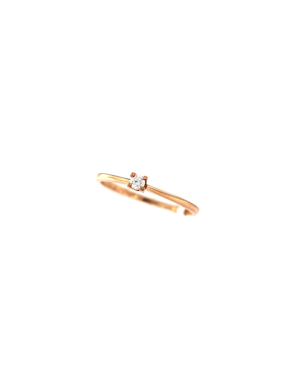 Auksinis žiedas su briliantu DRBR08-06
