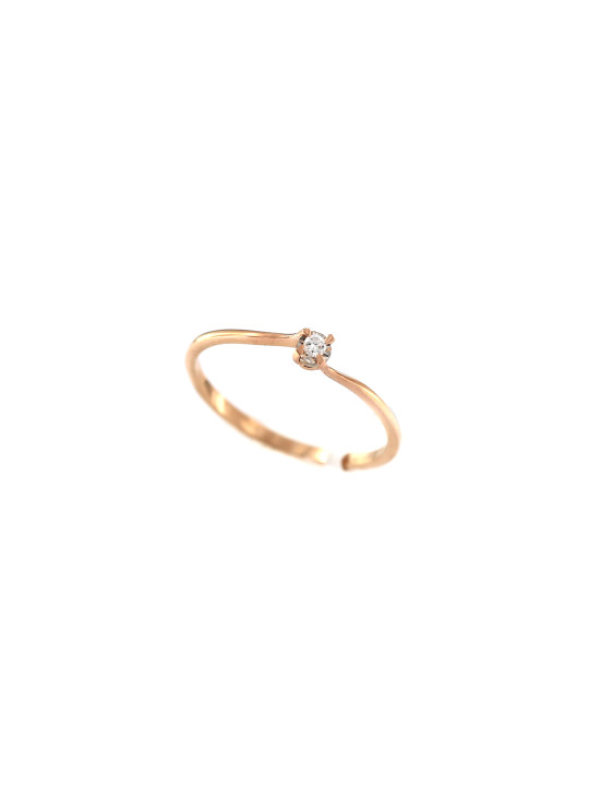 Rose gold ring with diamond DRBR10-17