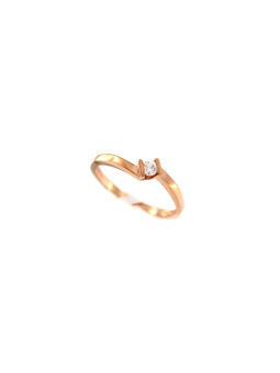 Auksinis žiedas su briliantu DRBR10-21
